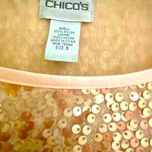 Beautiful beige sequin top EUC